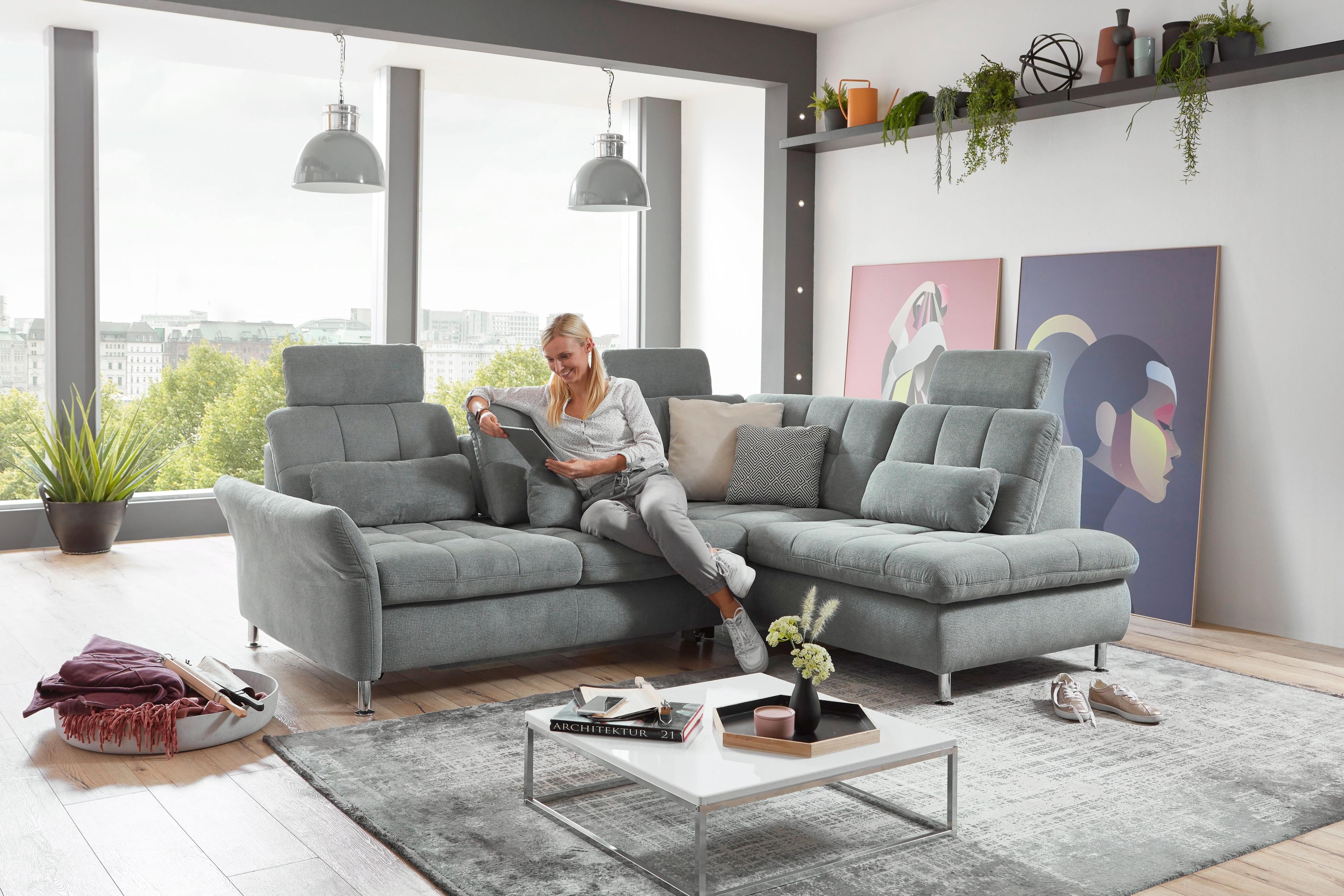 Sofagarnitur, Bezug Stoff Belle grey